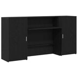 Reception Desk Black Oak 200x50x103.5 cm Engineered Wood 3324215