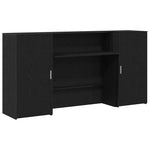 Reception Desk Black Oak 200x50x103.5 cm Engineered Wood 3324215