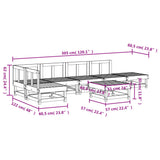 7 Piece Garden Lounge Set Solid Wood Douglas 3186513