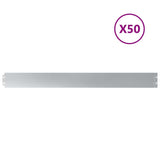 Lawn Edgings 50 pcs 10x103 cm Galvanised Steel 860141