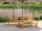 Garden Pallet Middle Sofas 2 pcs Solid Wood Acacia 3209433