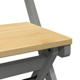 5 Piece Butterfly Dining Set Corona Foldable Grey Pinewood 3295718