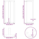Bar Table Legs T-Shaped 2 pcs Anthracite 50x35x cm Steel 4013078