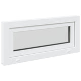 Tilt Basement Window RISOR 95 x 45 cm PVC and Clear Plain Glass 42047776