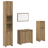 4 Piece Bathroom Furniture Set Artisan Oak Engineered Wood 3328556