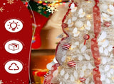 6 FT Fully Decorated Pre-lit Christmas Tree, Pop Up Artificial Xmas Tree with 100 Warm Lights and 42562469