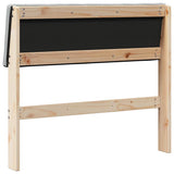 Upholstered Headboard Light Grey 90 cm Solid Pine Wood 879249