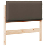 Upholstered Headboard Natural and Taupe 75 cm Solid Pine Wood 880046