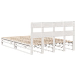 Bed Frame without Mattress White 140x190 cm Solid Wood Pine 3302316