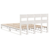 Bed Frame without Mattress White 140x190 cm Solid Wood Pine 3302316