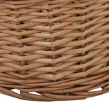 Firewood Basket with Carrying Handles 88x57x34 cm Natural Willow 286984