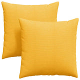 Sofa Pillows 2 pcs Light Yellow 60 x 60 cm Corduroy Fabric 42014038