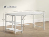Computer Desk, with Power Sockets - White T3398P343177