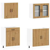 4 Piece Kitchen Cabinet Set Kalmar Artisan Oak Engineered Wood 3314860