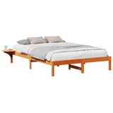 Bed Frame Wax Brown 160 x 200 cm Solid Pine Wood 873183