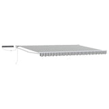 Electric Retractable Awning Anthracite and White 4.5 x 3 m 3419994