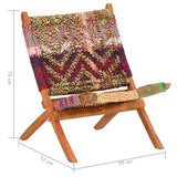 Folding Chindi Chair Multicolours Fabric 286608