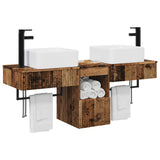 Bathroom Furniture Set 3 pcs Old Wood Engineered Wood 3405605