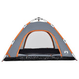 Camping Tent 5-Person Grey and Orange Quick Release 4004175