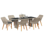 Outdoor Dining Set 7 pcs Light grey 3261633