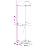 Log Holder Wood Look 40x45x170 cm Galvanised Steel 364578