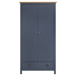 ZNTS 2-Door Wardrobe Hill Grey 89x50x170 cm Solid Pine Wood 288949