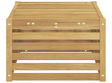 Outdoor Stool Bench White 79 x 43 x 37 cm Solid Acacia Wood 901685