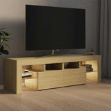 TV Cabinet with LED Lights Sonoma Oak 140x36.5x40 cm 804367