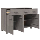 Sideboard HAMAR Light Grey 113x40x80 cm Solid Wood Pine 340443