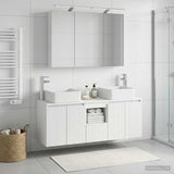 Bathroom Cabinet Set 4 pcs White Engineered Wood 3406375