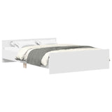 Bed Frame without Mattress White 140x190 cm 3203782