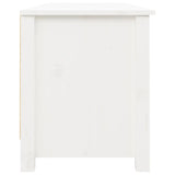 Shoe Bench White 110x38x45.5 cm Solid Wood Pine 813775