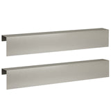 Garden Cover Profile 2 pcs 100 x 10 x 15 cm Stainless Steel 8012914