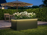 Garden Planter with LED Olive Green 30 x 60 x 30 cm Steel 8008090