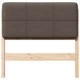 Upholstered Headboard Brown and Taupe 100 cm Solid Pine Wood 880141