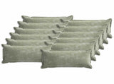 Cushion Cover 12 pcs HOUTEN Green 40 x 80 cm Chenille Fabric 918237