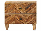 Bedside Table 2 pcs Brown 40 x 33.5 x 46 cm Solid Mango Wood 4018915