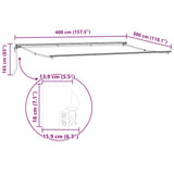 Awning Frame Retractable Anthracite 4 x 3 m Powder-coated Steel 42002537