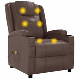 Massage Chair Brown Faux Leather 321313