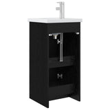 Bathroom Vanity with Sink Black Oak 42 x 40 x 84.5 cm 890769