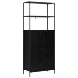 Highboard Black Oak 65 x 33 x 161 cm Engineered Wood 8013872