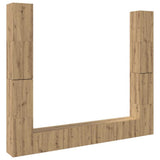 Wall Mounted TV cabinets 6 pcs Artisan Oak Engineered Wood 3328988