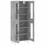 Highboard Concrete Grey 69.5x34x180 cm Engineered Wood 3198309