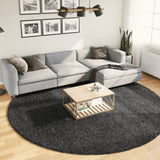 ZNTS Shaggy Rug PAMPLONA High Pile Modern Anthracite Ø 280 cm 375205