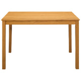 Dining Table 110 x 75 x 75 cm Solid Oak Wood Natural 42039175
