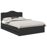 Bed Frame with Drawer Black 160 x 200 cm Engineer Wood 3413395