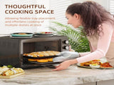 36L Small Oven with 2 Hot Plates, Countertop Toaster Oven, Grill, Roast, Bake, Boil, with Timer, T3398P344216