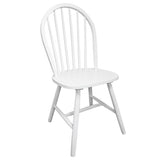 Dining Chairs 4 pcs White Solid Rubber Wood 242027