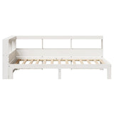 Bookcase Bed without Mattress White 75x190 cm Small Single Solid Wood Pine 3324407
