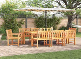 Garden Dining Set 9 pcs Brown Solid Acacia Wood 3375681